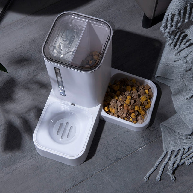 Automatic Pet Feeder & Water Dispenser Set – Double Bowl Food Station