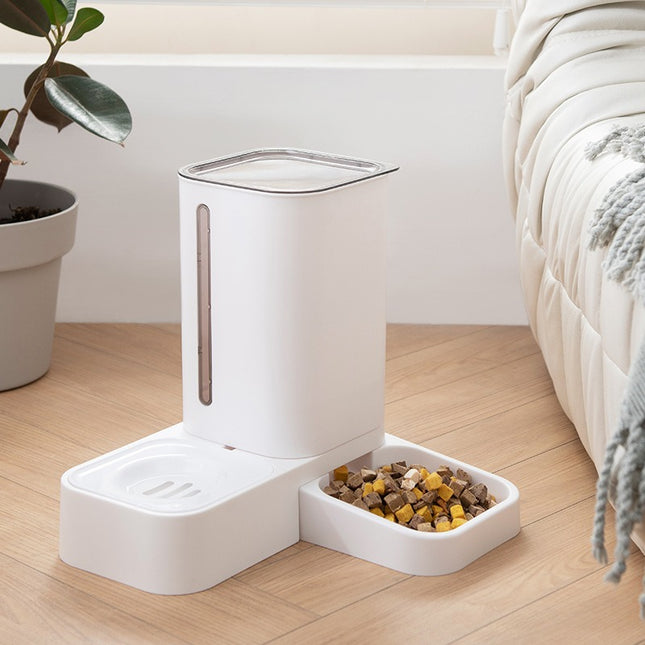 Automatic Pet Feeder & Water Dispenser Set – Double Bowl Food Station