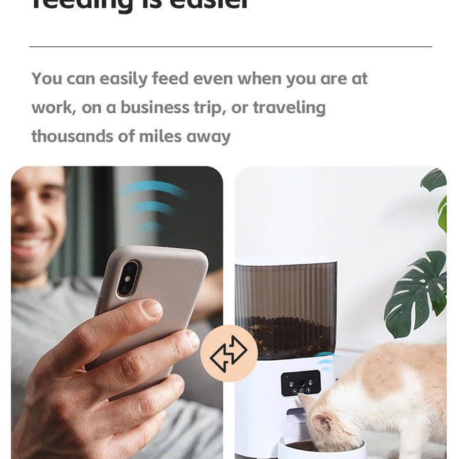 5L Smart Automatic Pet Feeder with Camera – Double Bowl WiFi Cat