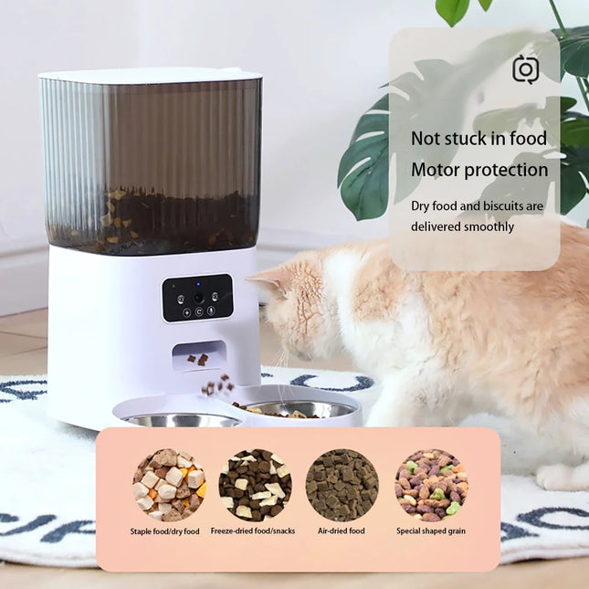 5L Smart Automatic Pet Feeder with Camera – Double Bowl WiFi Cat